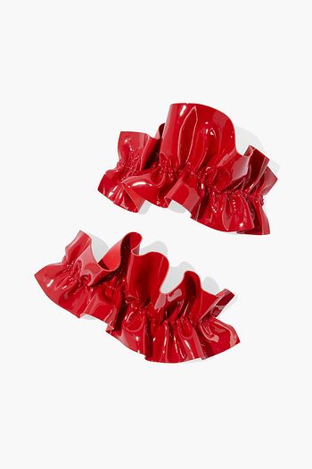 SERGIO ROSSI Extreme Ruffle patent-leather appliqués