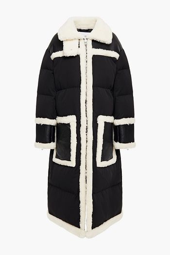 STAND STUDIO Shearling-lined quilted shell coat