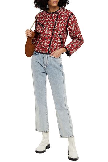 ISABEL MARANT ÉTOILE Floral-print quilted linen jacket