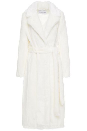 STAND STUDIO Belted faux fur coat