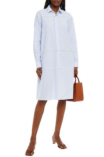 MAISON MARGIELA Asymmetric striped cotton shirt dress
