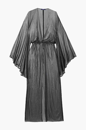 ELENA MAKRI Nemesis pleated metallic silk-tulle robe