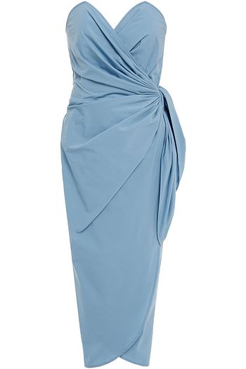 MAISON MARGIELA Strapless draped jersey wrap dress
