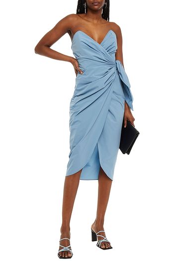 MAISON MARGIELA Strapless draped jersey wrap dress