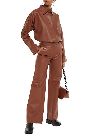 STAND STUDIO Leather wide-leg pants