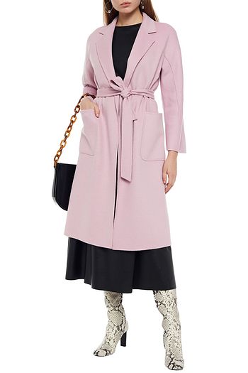 STAND STUDIO Belted wool-blend felt coat