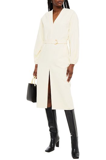 REMAIN BIRGER CHRISTENSEN Vivian belted cotton-blend midi dress