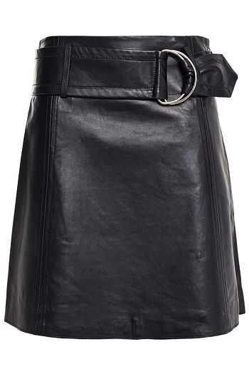 STAND STUDIO Dianne belted leather mini skirt