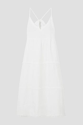 HEIDI KLEIN Frayed linen-gauze midi dress