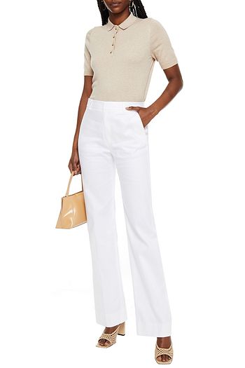7 FOR ALL MANKIND Linen-blend twill bootcut pants