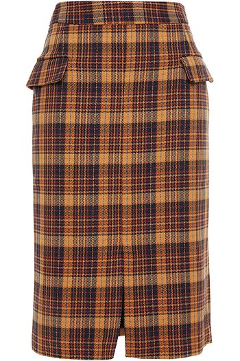 REMAIN BIRGER CHRISTENSEN Checked cotton-blend skirt