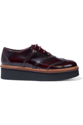 TOD'S Glossed-leather platform brogues