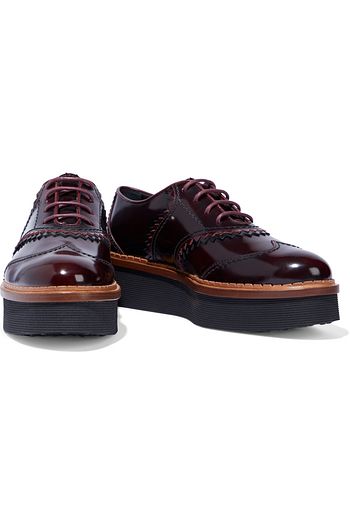 TOD'S Glossed-leather platform brogues