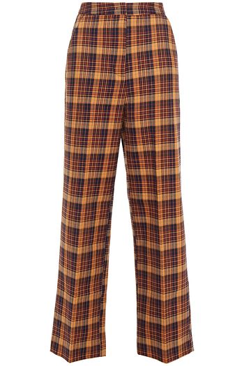 REMAIN BIRGER CHRISTENSEN Checked cotton-blend straight-leg pants