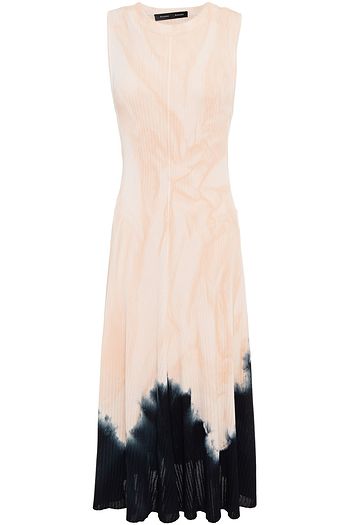 PROENZA SCHOULER Knotted tie-dyed ribbed-knit midi dress