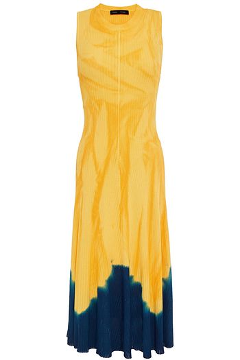 PROENZA SCHOULER Knotted tie-dyed ribbed-knit midi dress