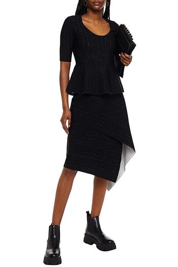 PROENZA SCHOULER Pointelle-knit peplum top