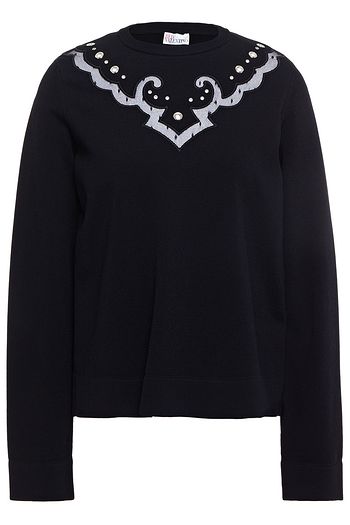 REDVALENTINO Embellished knitted sweater