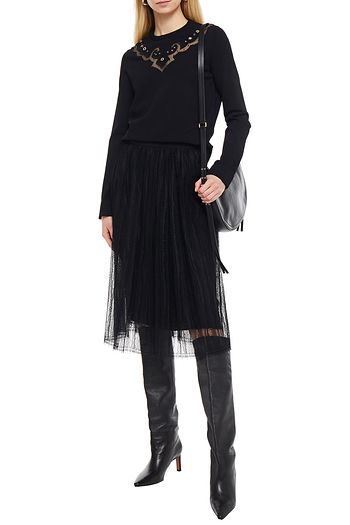 REDVALENTINO Embellished knitted sweater