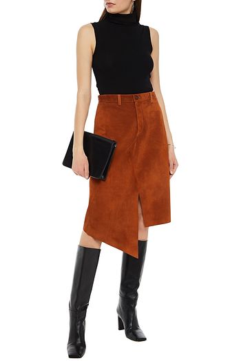 MAISON MARGIELA Asymmetric suede skirt