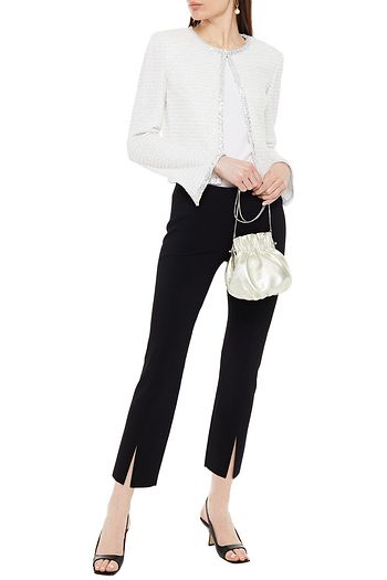 ST. JOHN Sequin-embellished bouclé-tweed jacket