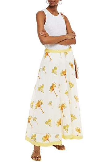 ANTIK BATIK Palmy printed cotton-mousseline maxi skirt