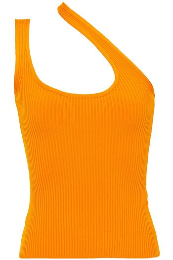 ZIMMERMANN Brightside one-shoulder cutout ribbed jersey tank