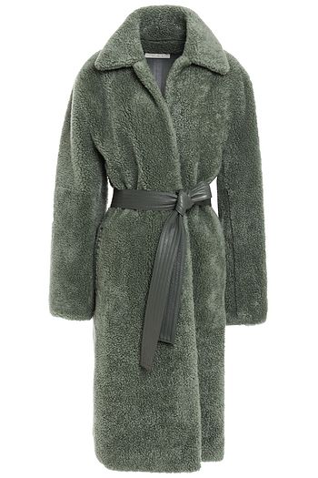 LVIR Belted faux shearling coat