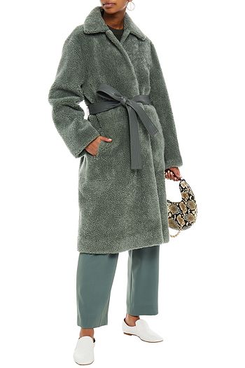 LVIR Belted faux shearling coat