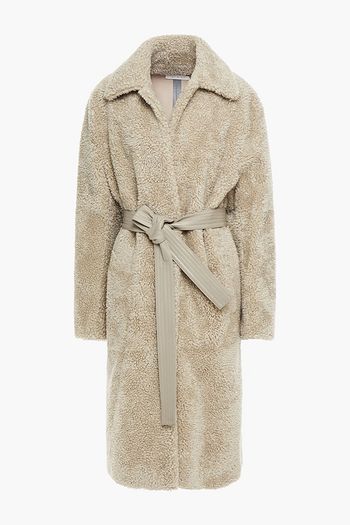 LVIR Belted faux shearling coat