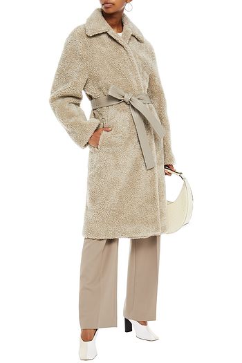 LVIR Belted faux shearling coat