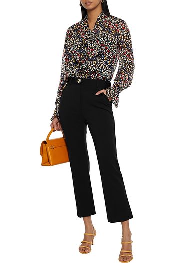 DIANE VON FURSTENBERG Taytum Cropped Hose mit schmalem Bein aus Cady