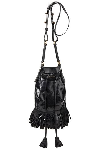 ISABEL MARANT Askiah fringed tasseled leather bucket bag