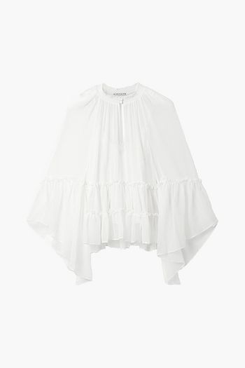 ALICE + OLIVIA Lanita ruffled silk-chiffon blouse