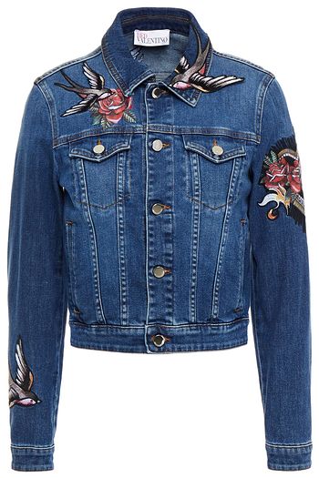 REDVALENTINO Embroidered denim jacket