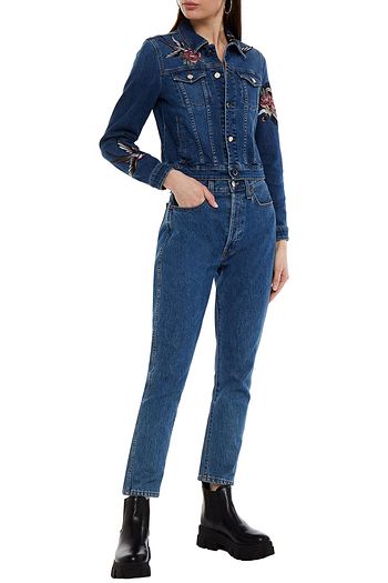 REDVALENTINO Embroidered denim jacket