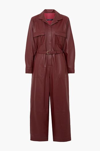 ZEYNEP ARCAY Belted leather jumpsuit