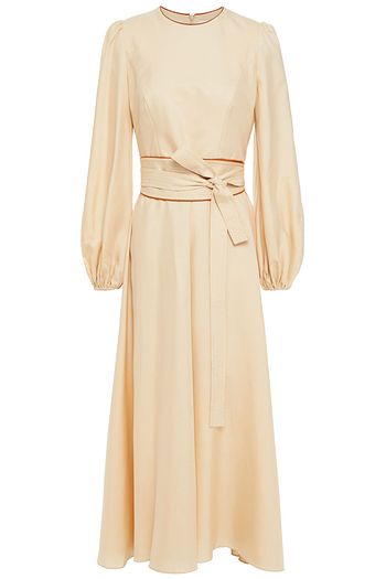 ZIMMERMANN Gerafftes Midikleid aus Crêpe de Chine aus Seide