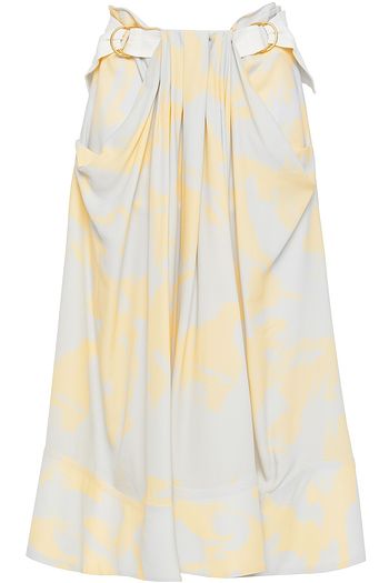 PROENZA SCHOULER Draped printed crepe midi skirt