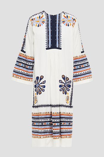 ANTIK BATIK Malika embroidered cotton dress