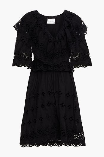 ANTIK BATIK Ally ruffled broderie anglaise cotton dress