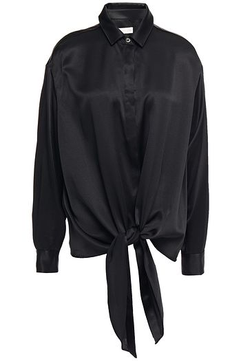 RONNY KOBO Tahlia asymmetric stretch-silk satin shirt