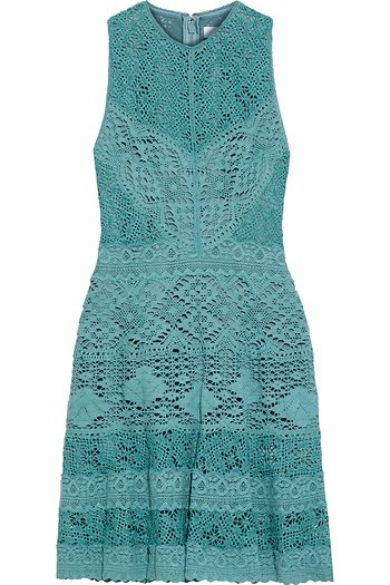 JONATHAN SIMKHAI Charlotte fluted crocheted lace mini dress