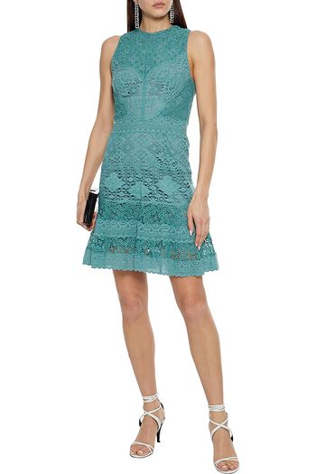 JONATHAN SIMKHAI Charlotte fluted crocheted lace mini dress