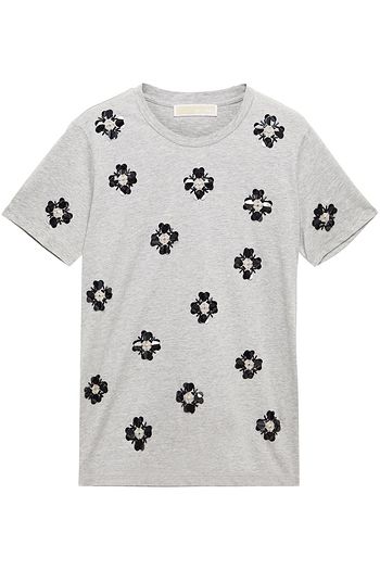 MICHAEL MICHAEL KORS 装飾付き メランジコットンジャージー Tシャツ