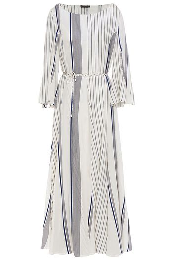 THE ROW Selar belted striped silk maxi dress