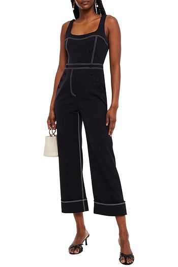 JONATHAN SIMKHAI Cropped stretch-twill jumpsuit