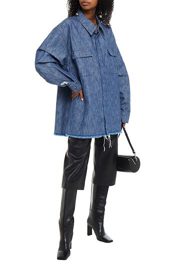 MARQUES' ALMEIDA Oversized frayed denim shirt