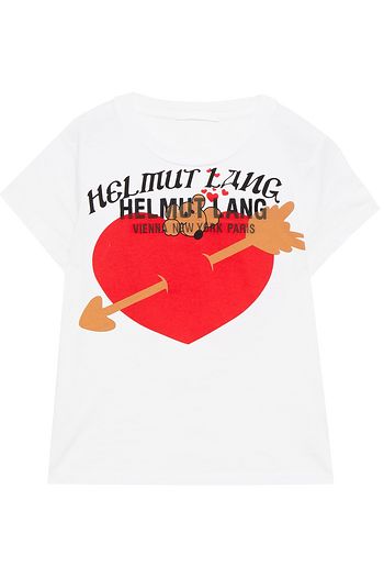 HELMUT LANG Embroidered printed cotton-jersey T-shirt