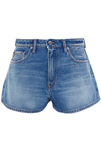 LOVE MOSCHINO Faded denim shorts